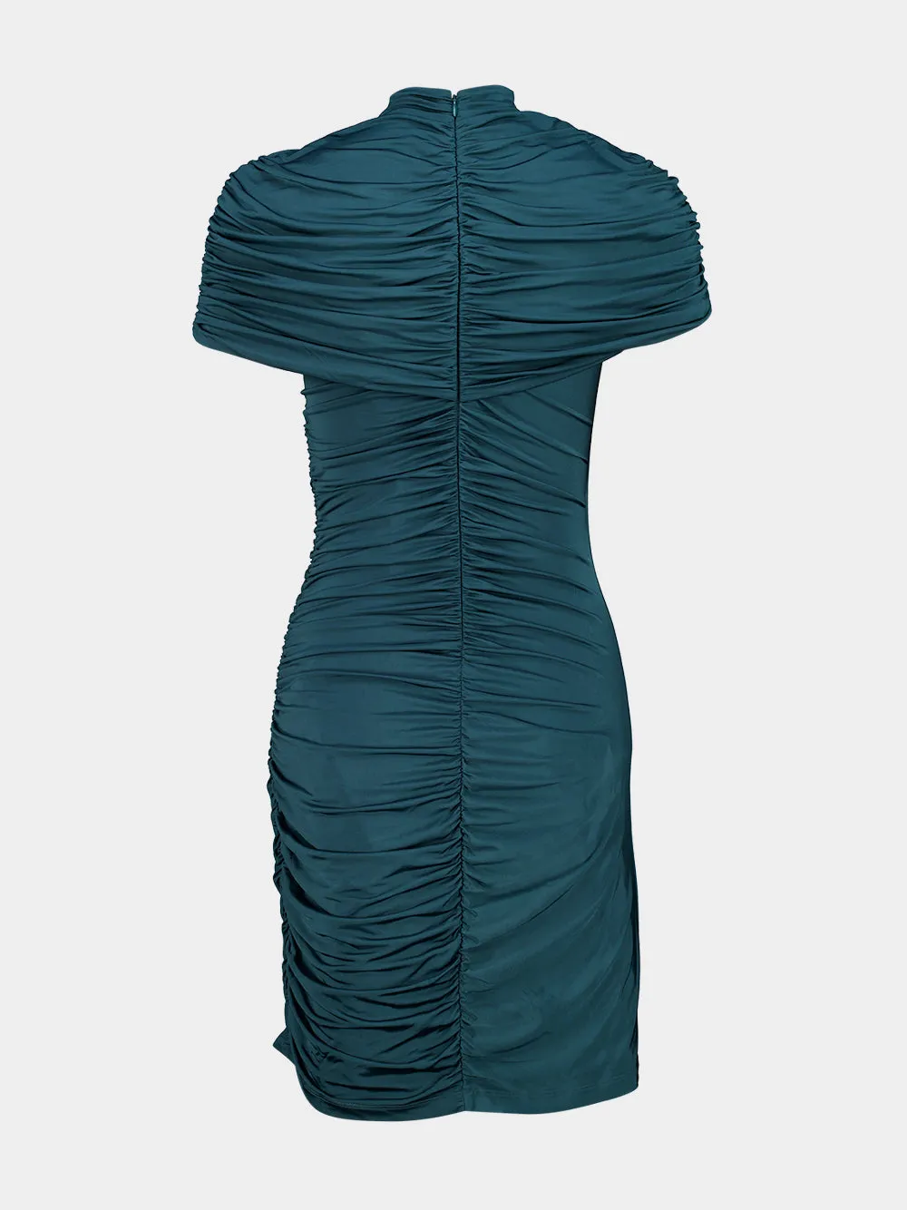 Emerald Green Draped Jersey Bodycon Dress sold by Fashion Clinic product image thumbnail 2