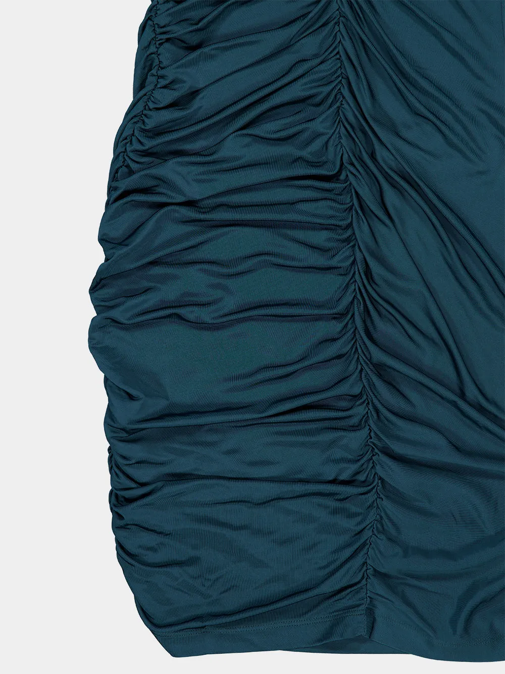 Emerald Green Draped Jersey Bodycon Dress sold by Fashion Clinic product image thumbnail 4
