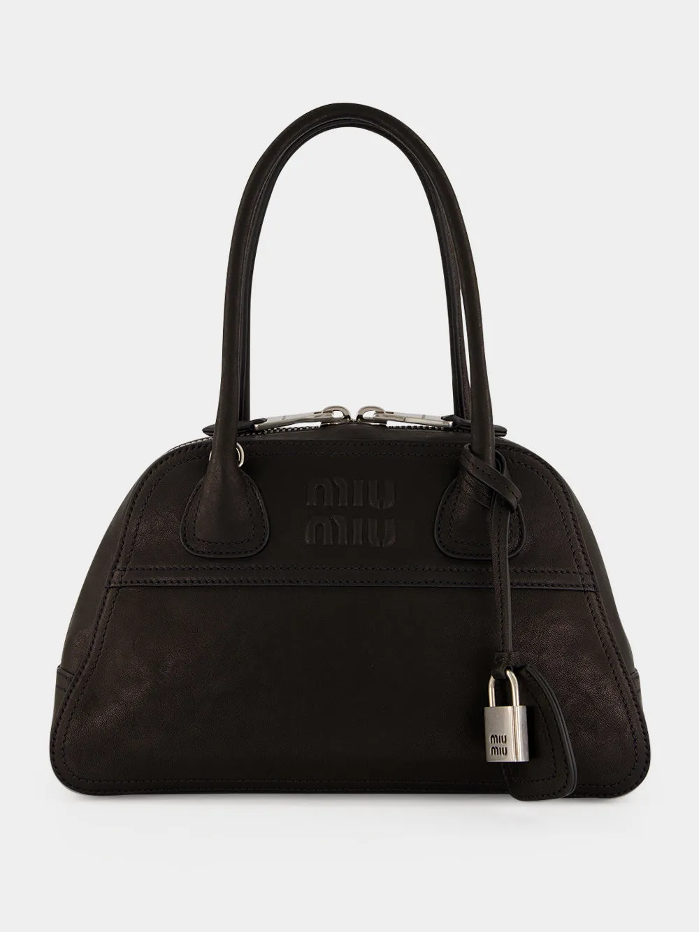 Black Small Vivant Nappa Leather Bowling Bag sold by Fashion Clinic