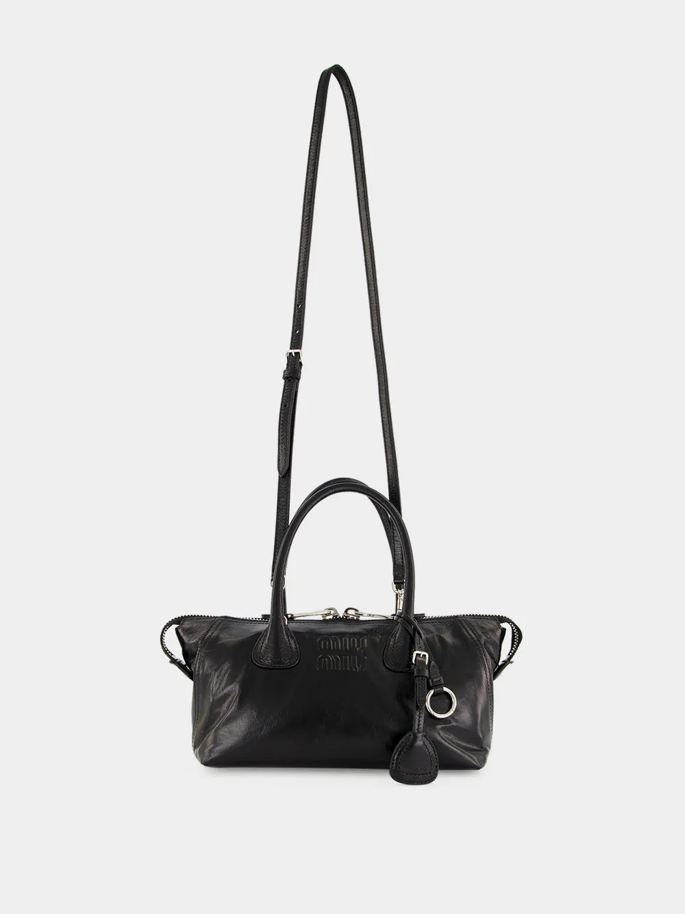 Black Glossy Leather Handbag sold by Fashion Clinic product image thumbnail 2