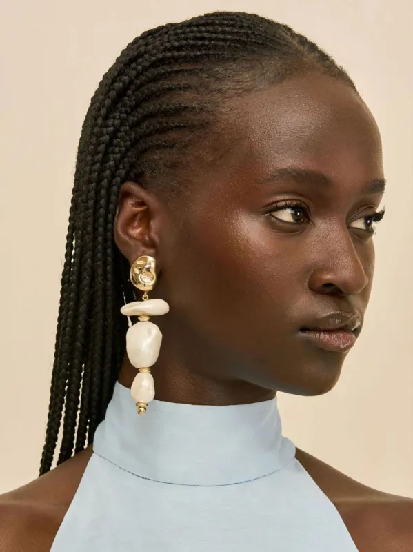 Pearl Fabbie Drop Earrings made by Cult Gaia