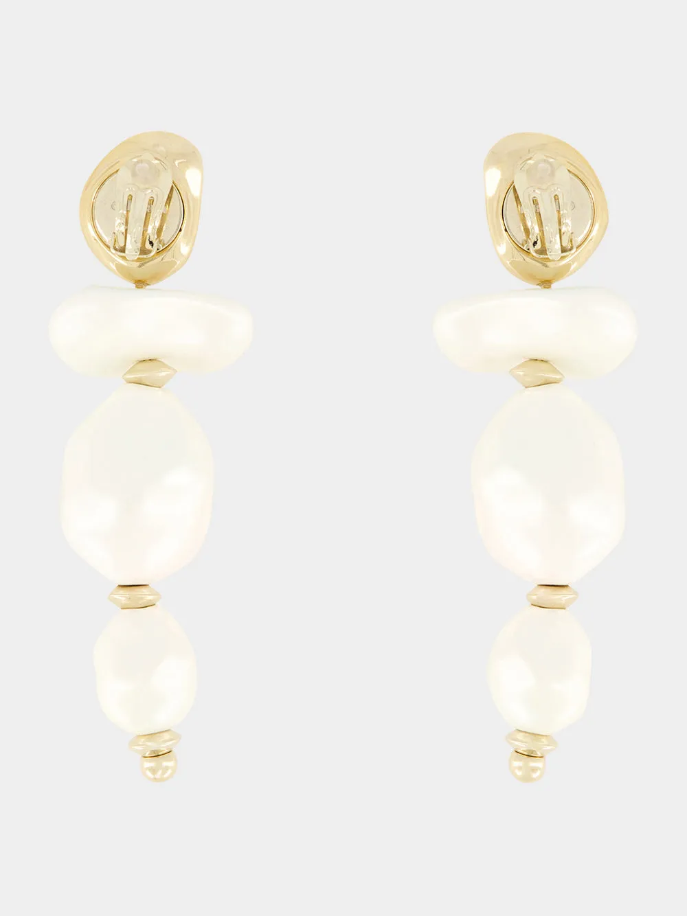 Pearl Fabbie Drop Earrings sold by Fashion Clinic product image thumbnail 3