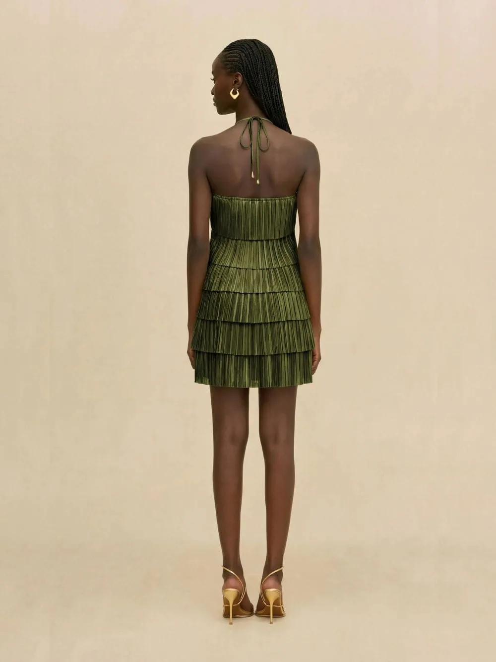Deep Pasture Arsha Plissé Mini Dress sold by Fashion Clinic product image thumbnail 4