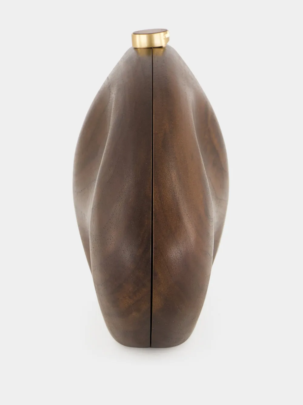 Walnut Brown Caldera Wooden Clutch sold by Fashion Clinic product image thumbnail 3