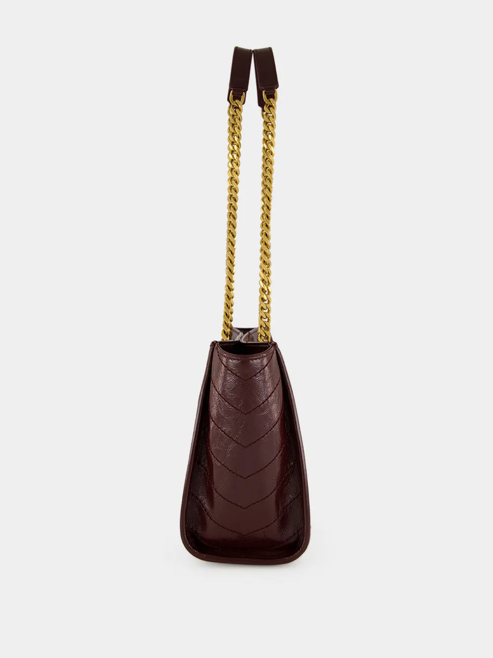 Rouge Cabernet Niki Shopping Vintage Leather Tote Bag sold by Fashion Clinic product image thumbnail 3