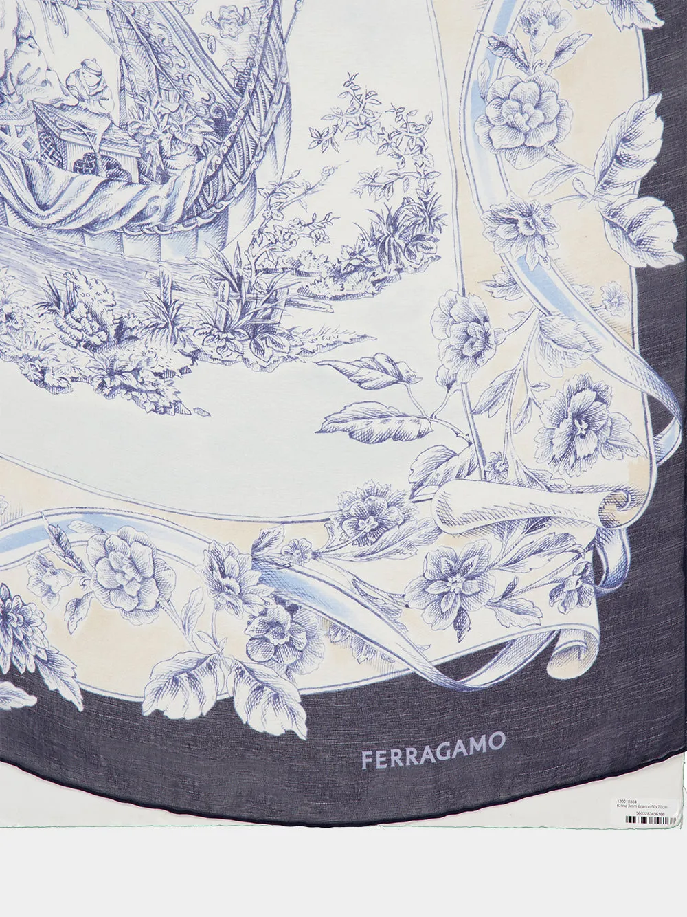 Blue Voyage Print Silk Cape sold by Fashion Clinic product image thumbnail 3