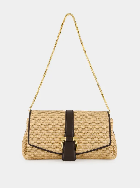 Natural Raffia Mia Extra Small Crossbody Bag made by Salvatore Ferragamo