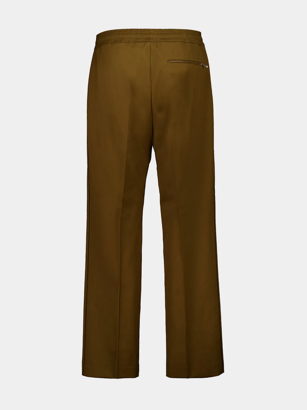 Brown Wool Blend Track Pants sold by Fashion Clinic product image thumbnail 2
