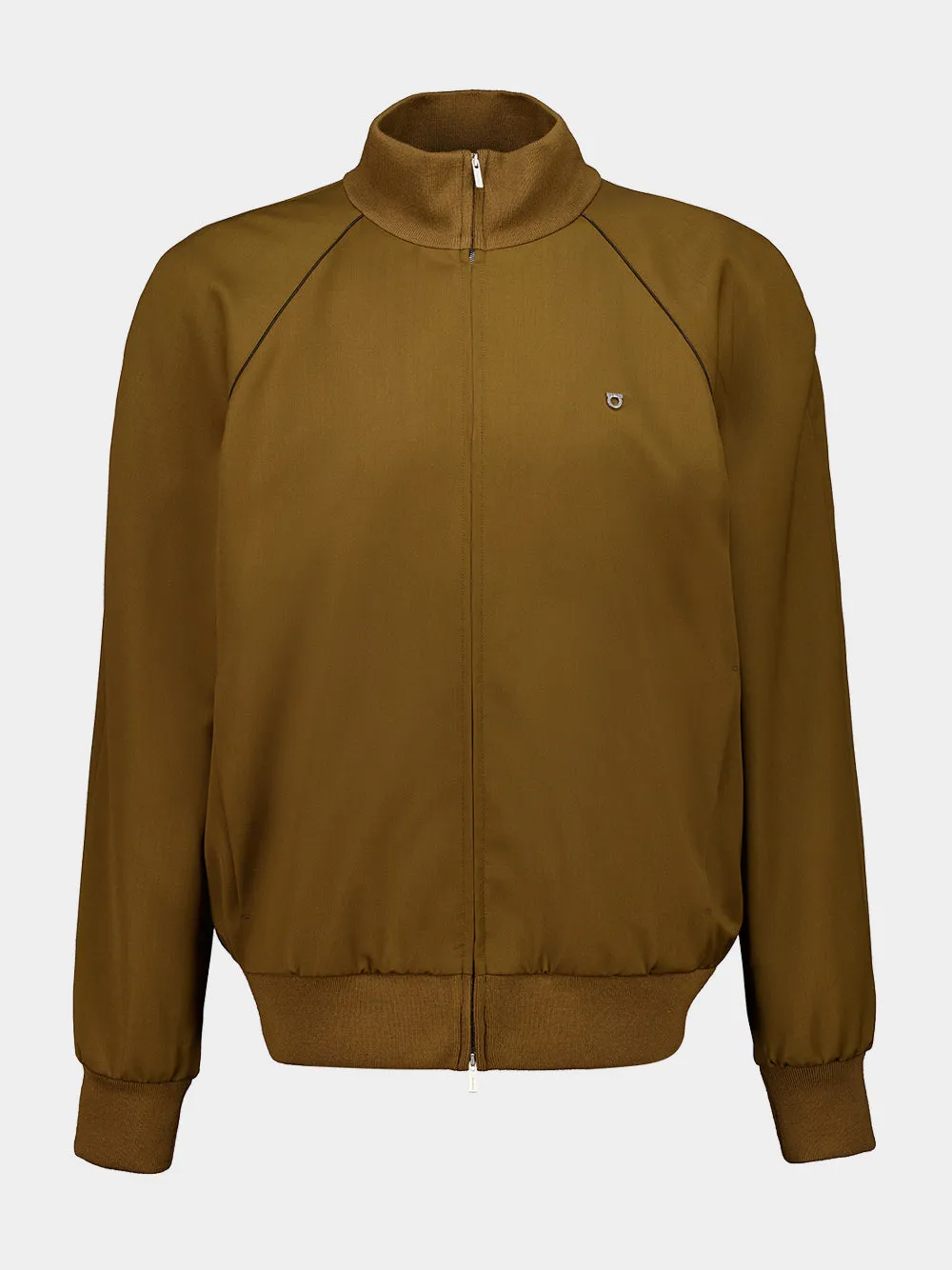 Brown Virgin Wool Track Jacket sold by Fashion Clinic product image thumbnail 2