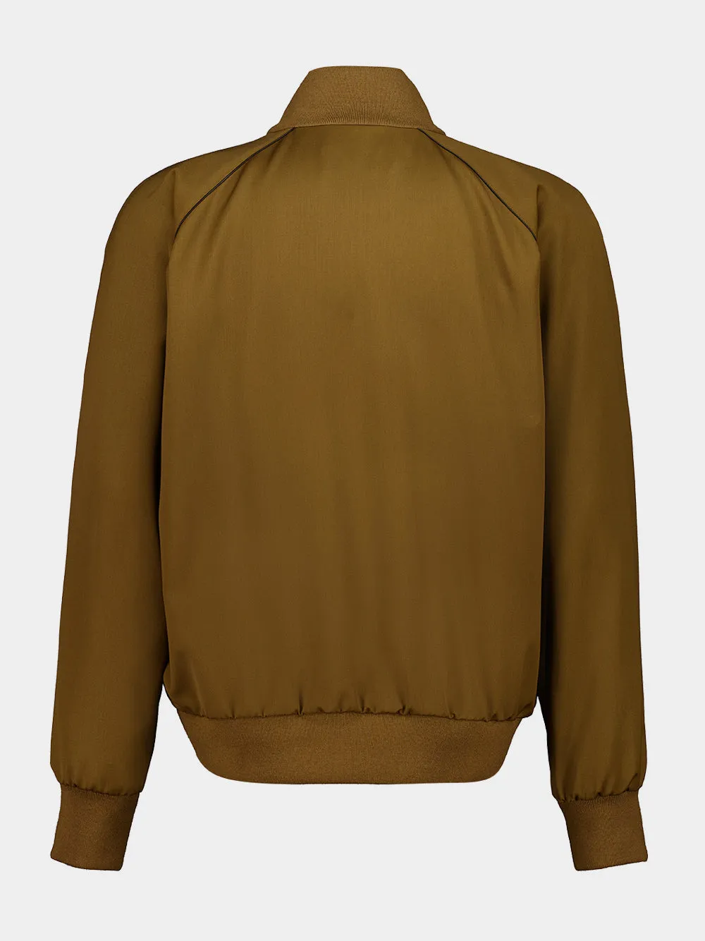 Brown Virgin Wool Track Jacket sold by Fashion Clinic product image thumbnail 4
