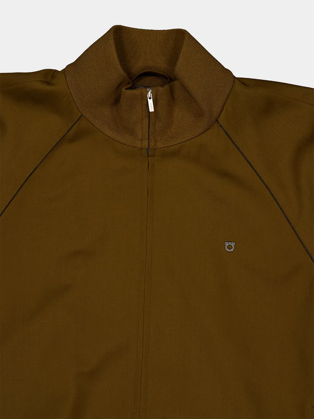 Brown Virgin Wool Track Jacket sold by Fashion Clinic product image thumbnail 5