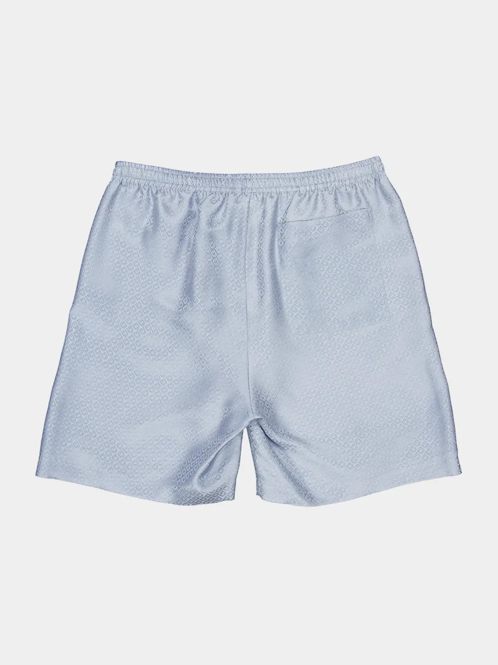 Light Denim Silk Monogram Bermuda Shorts sold by Fashion Clinic product image thumbnail 5