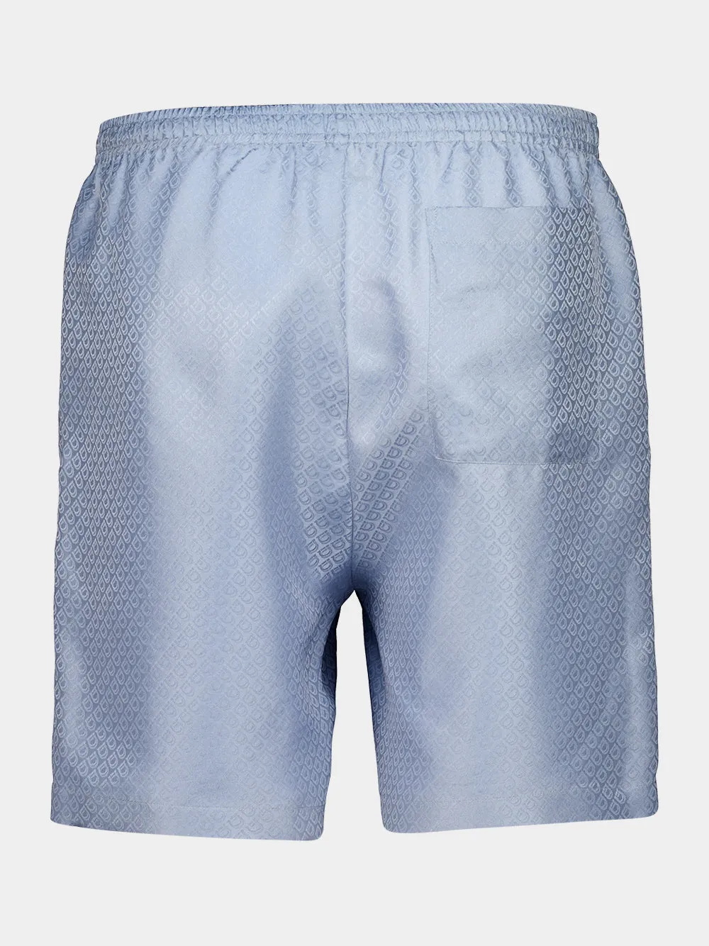 Light Denim Silk Monogram Bermuda Shorts sold by Fashion Clinic product image thumbnail 2
