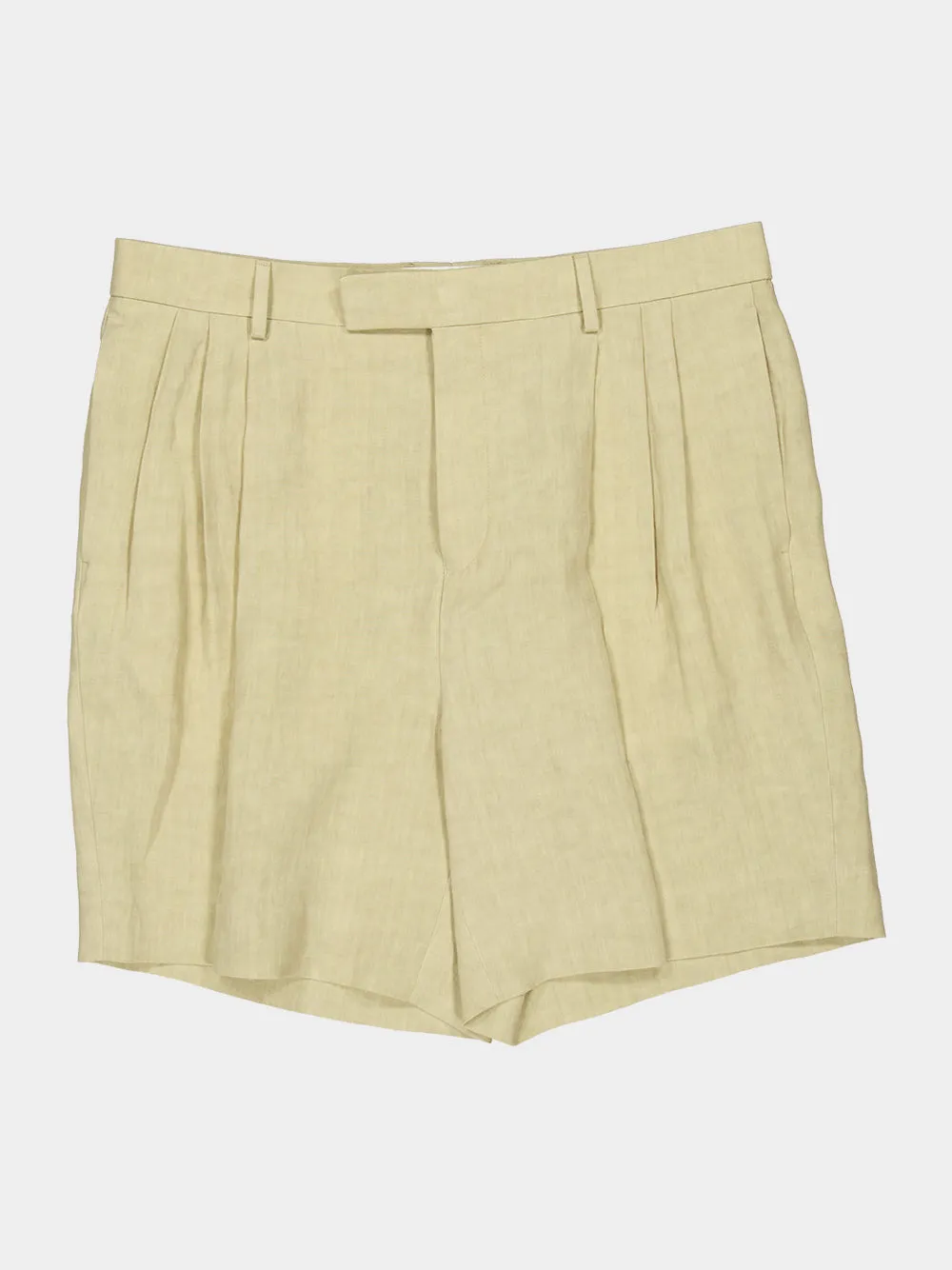 Stone Linen Tailored Bermuda Shorts sold by Fashion Clinic product image thumbnail 5