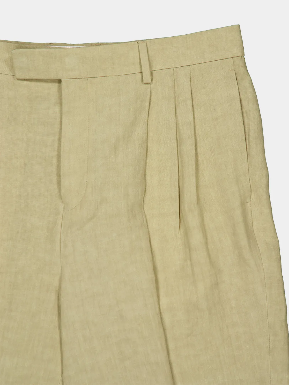 Stone Linen Tailored Bermuda Shorts sold by Fashion Clinic product image thumbnail 3