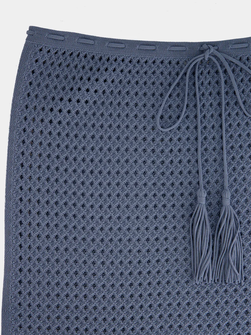 Light Denim Open Weave Knit Skirt sold by Fashion Clinic product image thumbnail 3