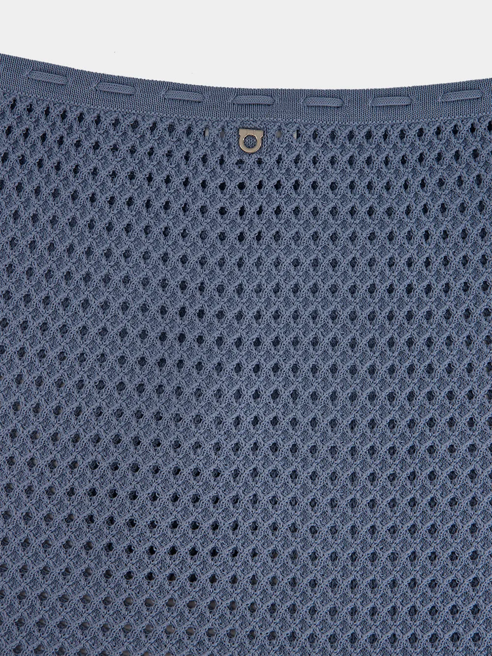 Light Denim Open Weave Knit Skirt sold by Fashion Clinic product image thumbnail 4