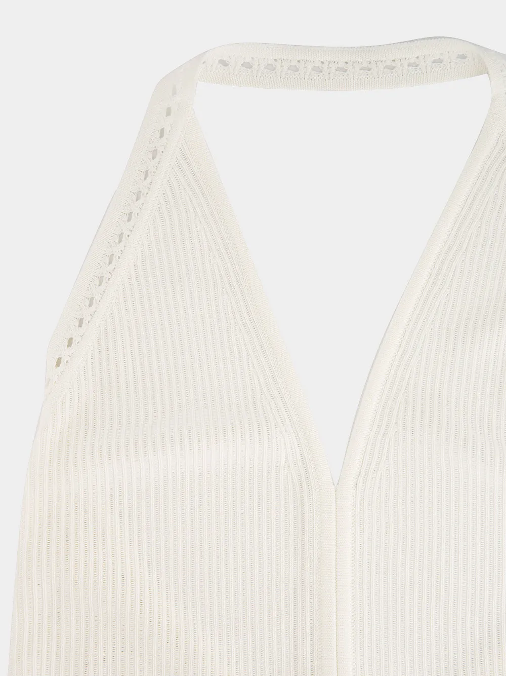 Mascarpone White Fringed Knit Dress sold by Fashion Clinic product image thumbnail 5