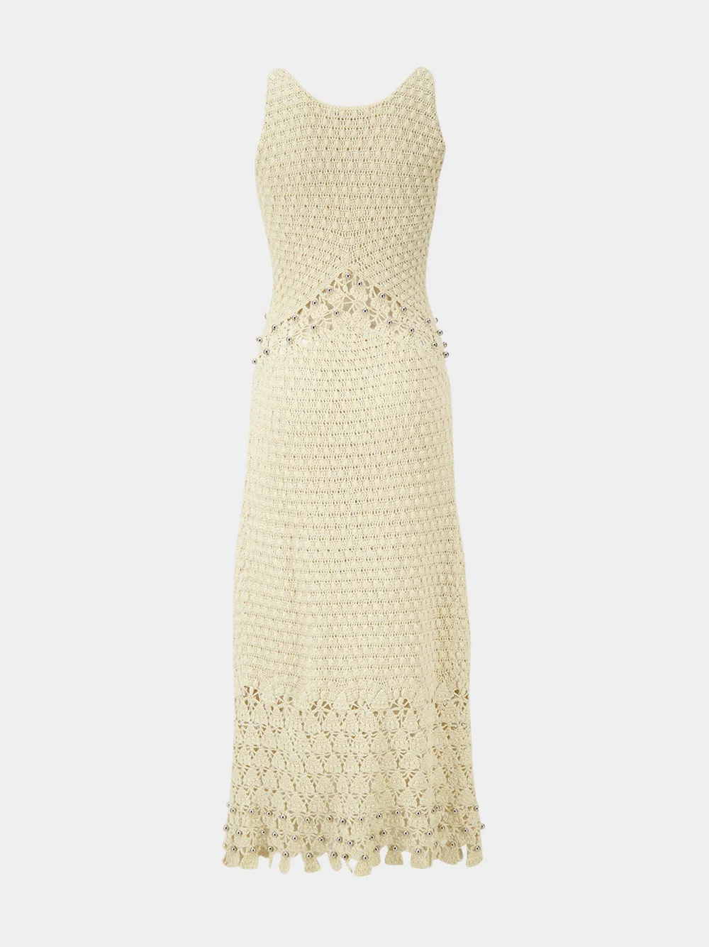 Ecru Handmade Crochet Midi Dress sold by Fashion Clinic product image thumbnail 4