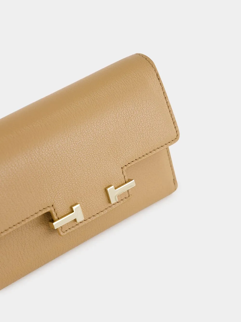 Rhum Supple Grain Leather Aube Compact Wallet sold by Fashion Clinic product image thumbnail 3