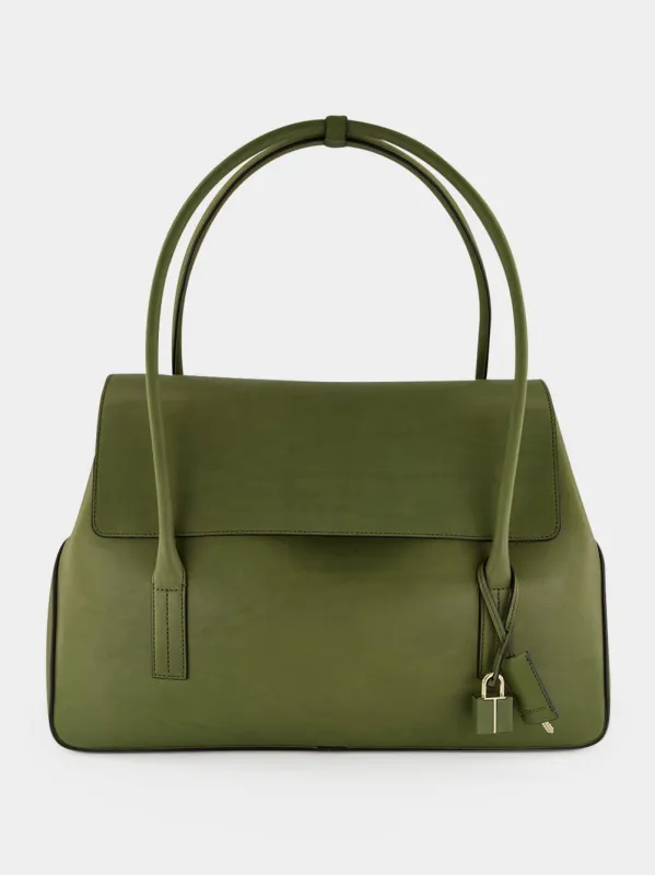 Ivy Green Natural Leather Eclipse Large Shoulder Bag made by Tom Ford