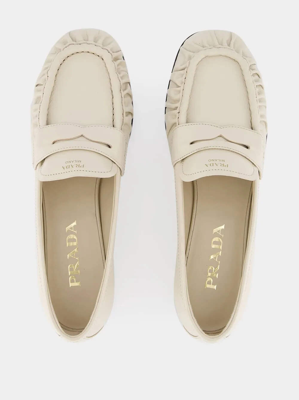 Ivory Leather Loafers sold by Fashion Clinic product image thumbnail 4