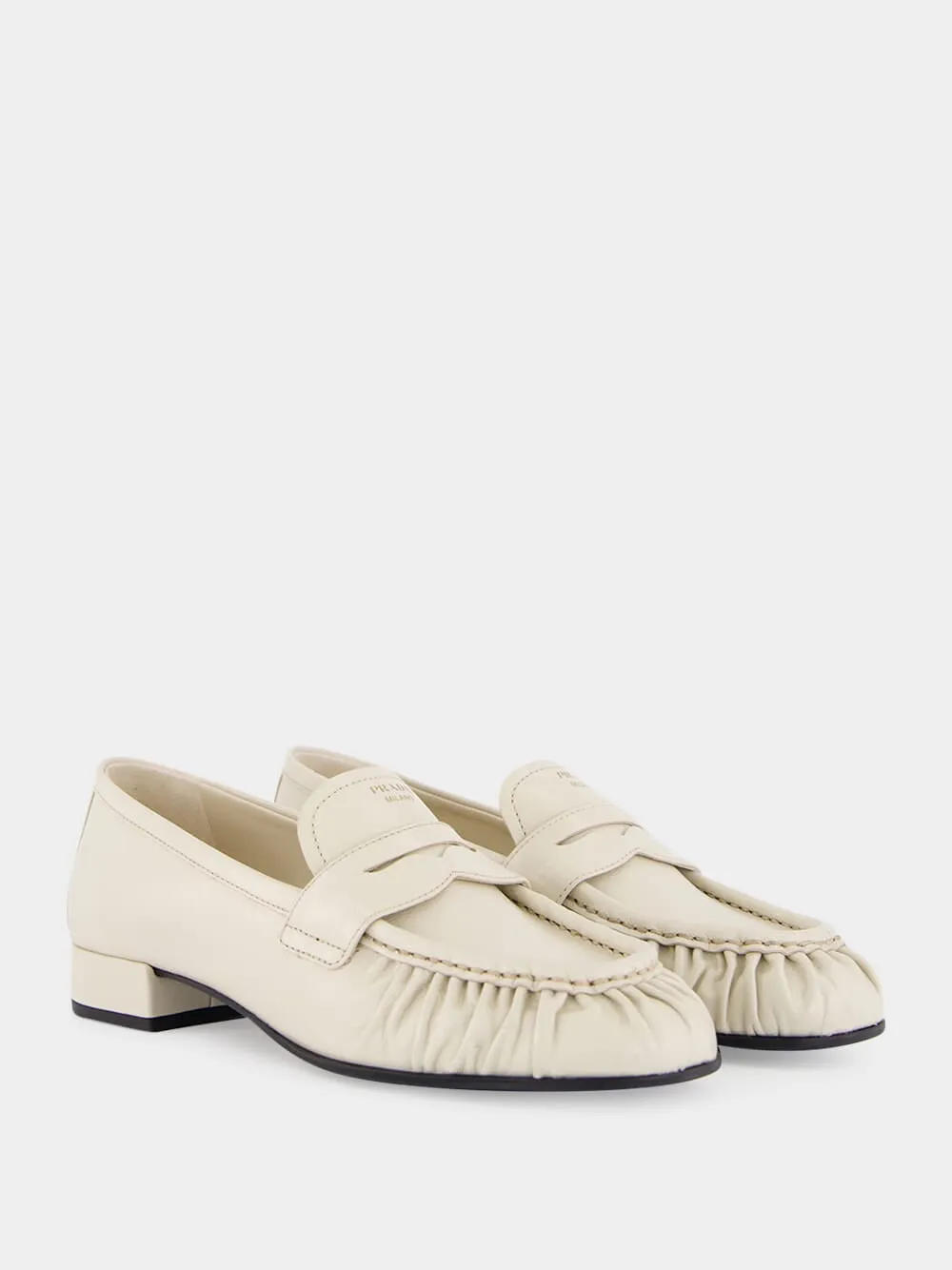 Ivory Leather Loafers sold by Fashion Clinic product image thumbnail 3
