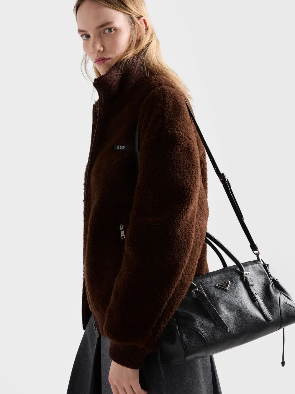 Black Bonnie Medium Leather Tote sold by Fashion Clinic product image thumbnail 3