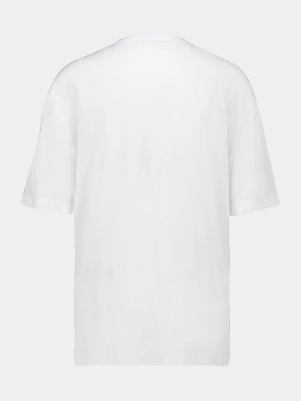White Oversized Fit Crepe Jersey Cotton T-Shirt sold by Fashion Clinic product image thumbnail 2