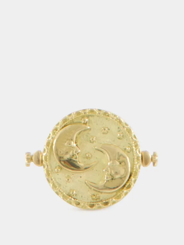 3-in-1 Gemini Zodiac Ring in 18K Yellow Gold made by Fashion Clinic