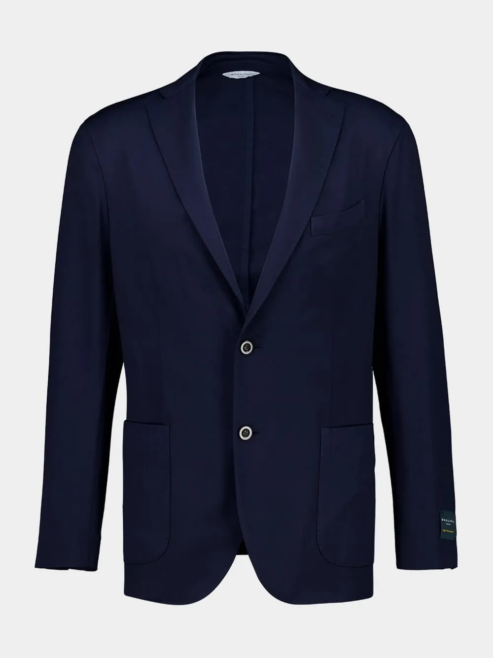 Navy Blue Virgin Wool 2-Button Suit sold by Fashion Clinic product image thumbnail 3