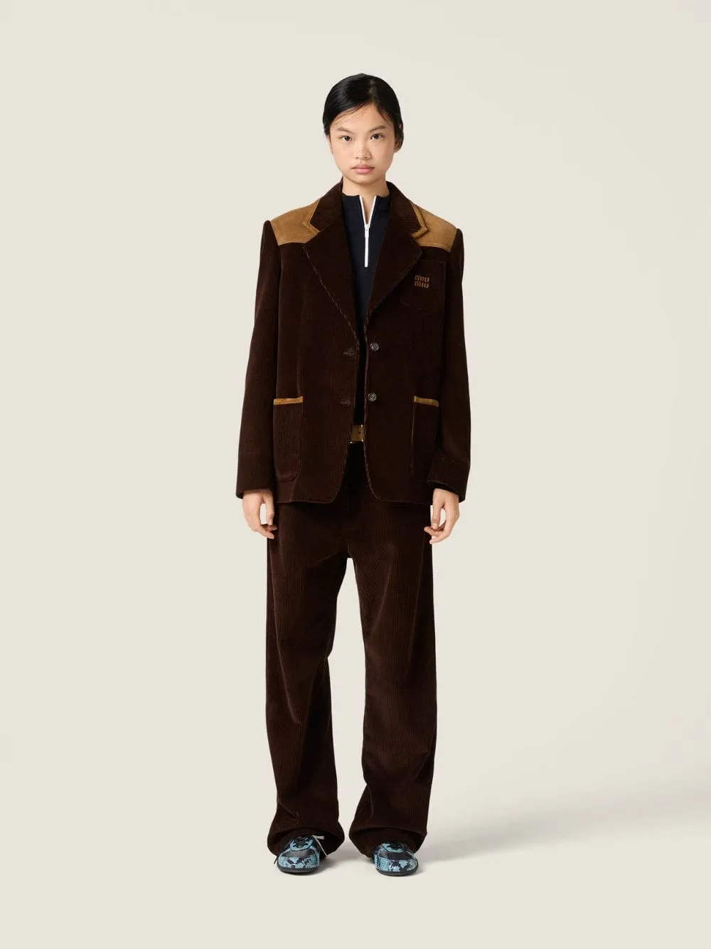 Cocoa Brown Corduroy Pants sold by Fashion Clinic product image thumbnail 2