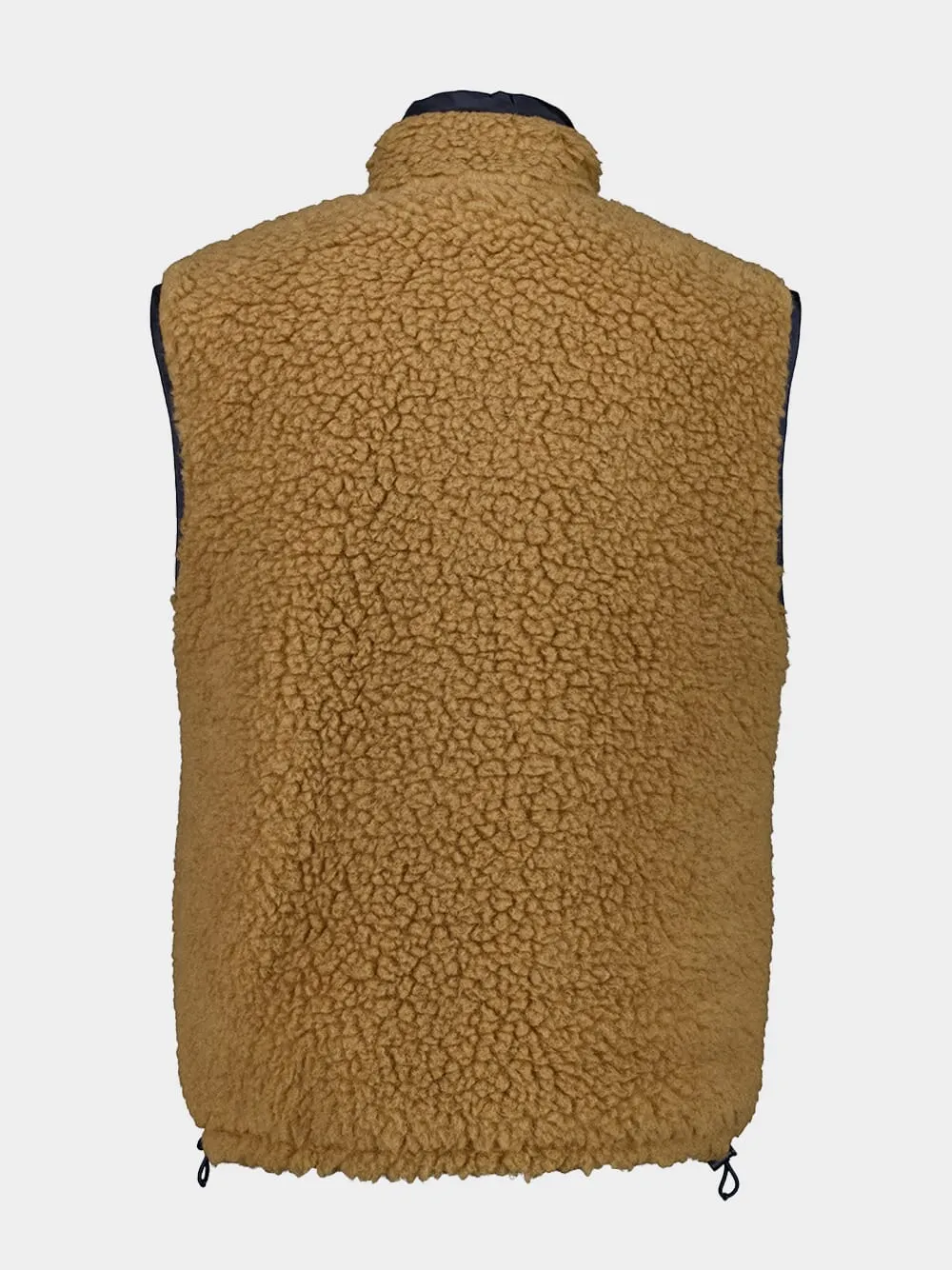 Camel and Royal Blue Teddy Down Vest sold by Fashion Clinic product image thumbnail 4