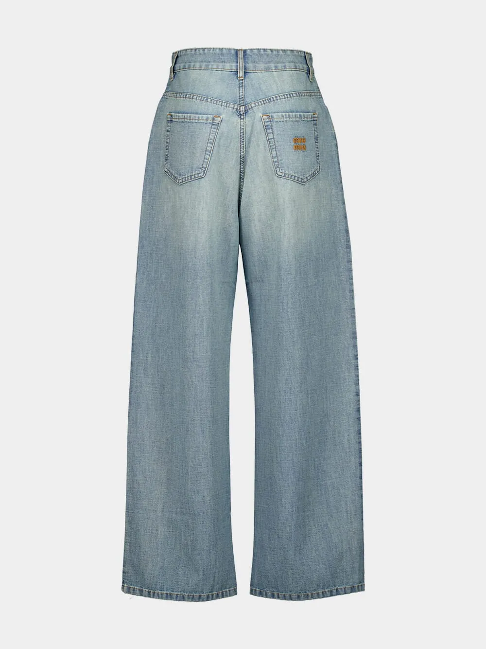 Light Blue Chambray High-Rise Jeans sold by Fashion Clinic product image thumbnail 3