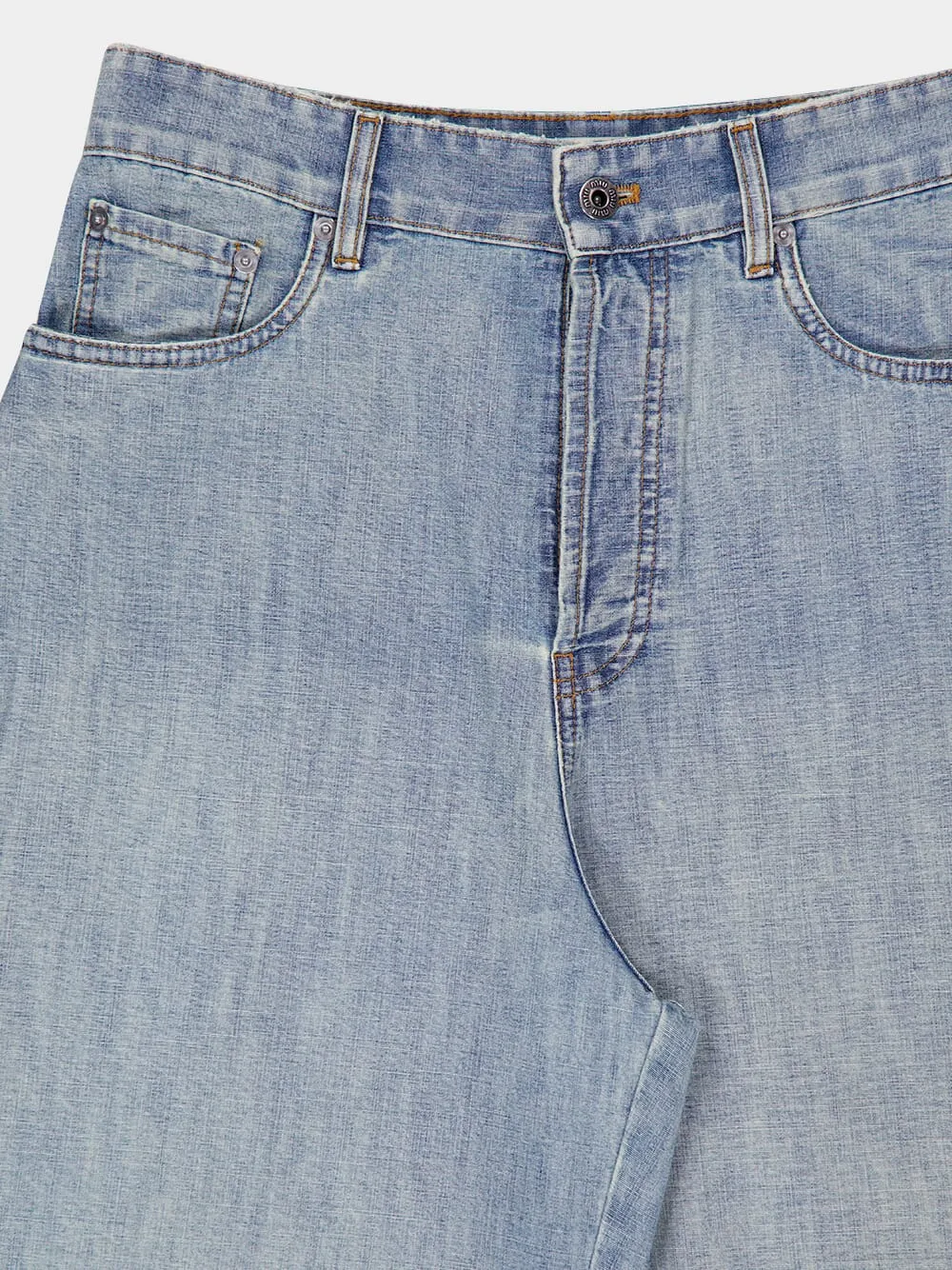 Light Blue Chambray High-Rise Jeans sold by Fashion Clinic product image thumbnail 5