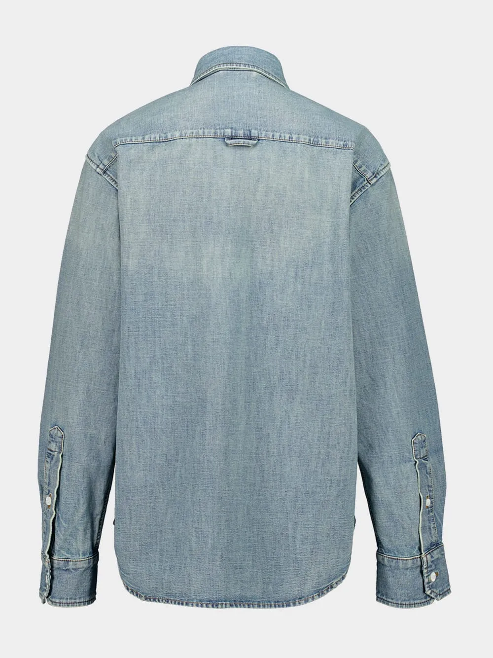 Light Blue Chambray Oversized Shirt sold by Fashion Clinic product image thumbnail 3