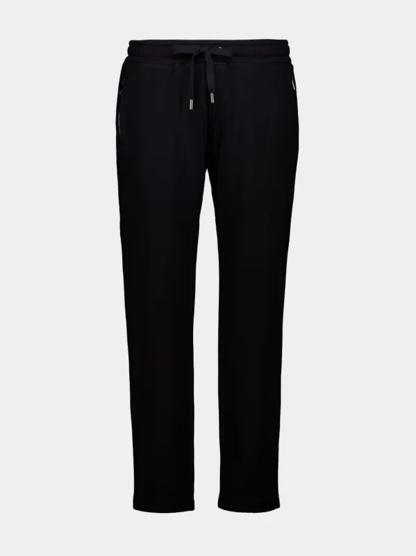 Black Cotton Drawstring Trousers made by Dolce & Gabanna