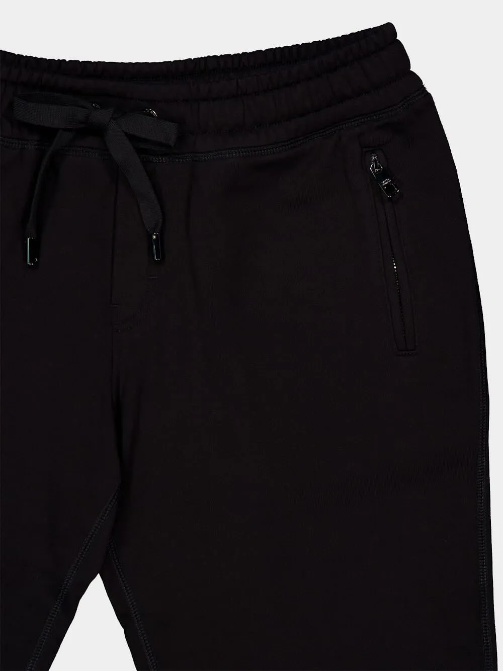 Black Cotton Drawstring Trousers sold by Fashion Clinic product image thumbnail 4