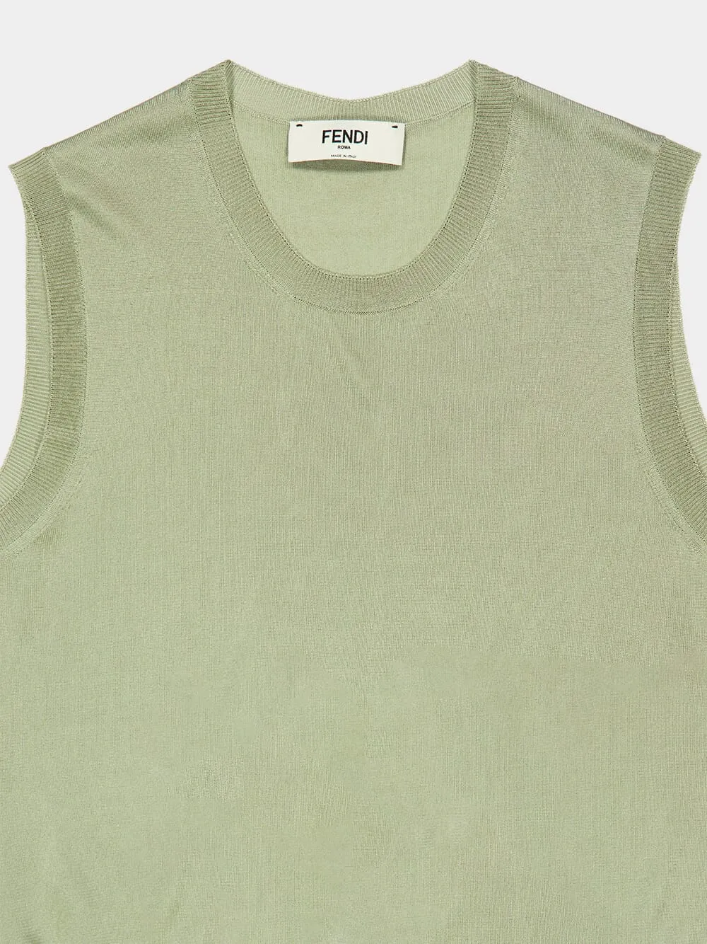 Light Green Shiny Knit Viscose Pullover sold by Fashion Clinic product image thumbnail 3
