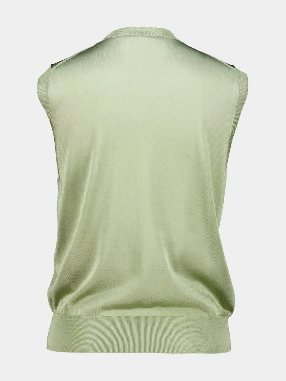 Light Green Shiny Knit Viscose Pullover sold by Fashion Clinic product image thumbnail 2
