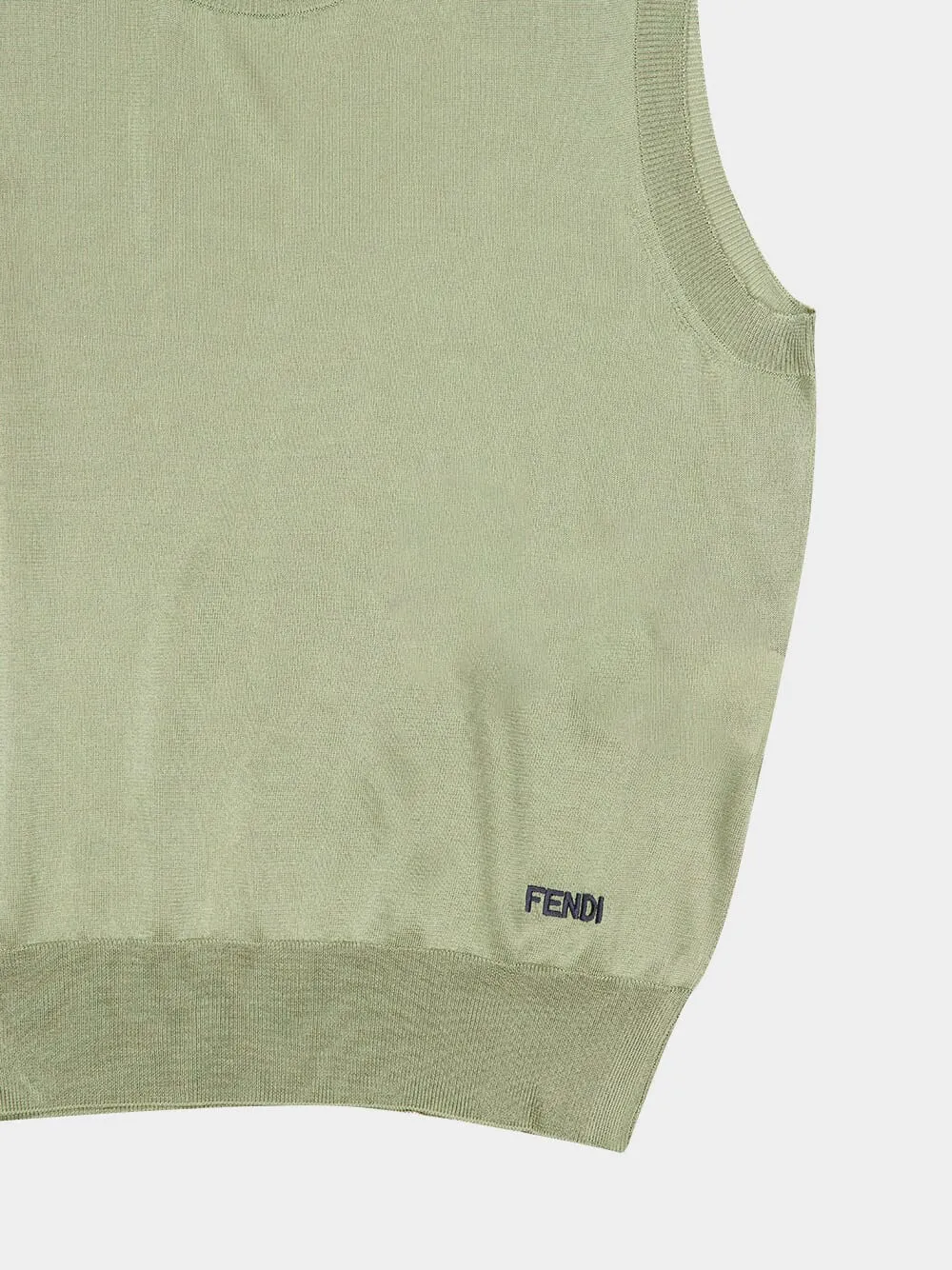 Light Green Shiny Knit Viscose Pullover sold by Fashion Clinic product image thumbnail 4