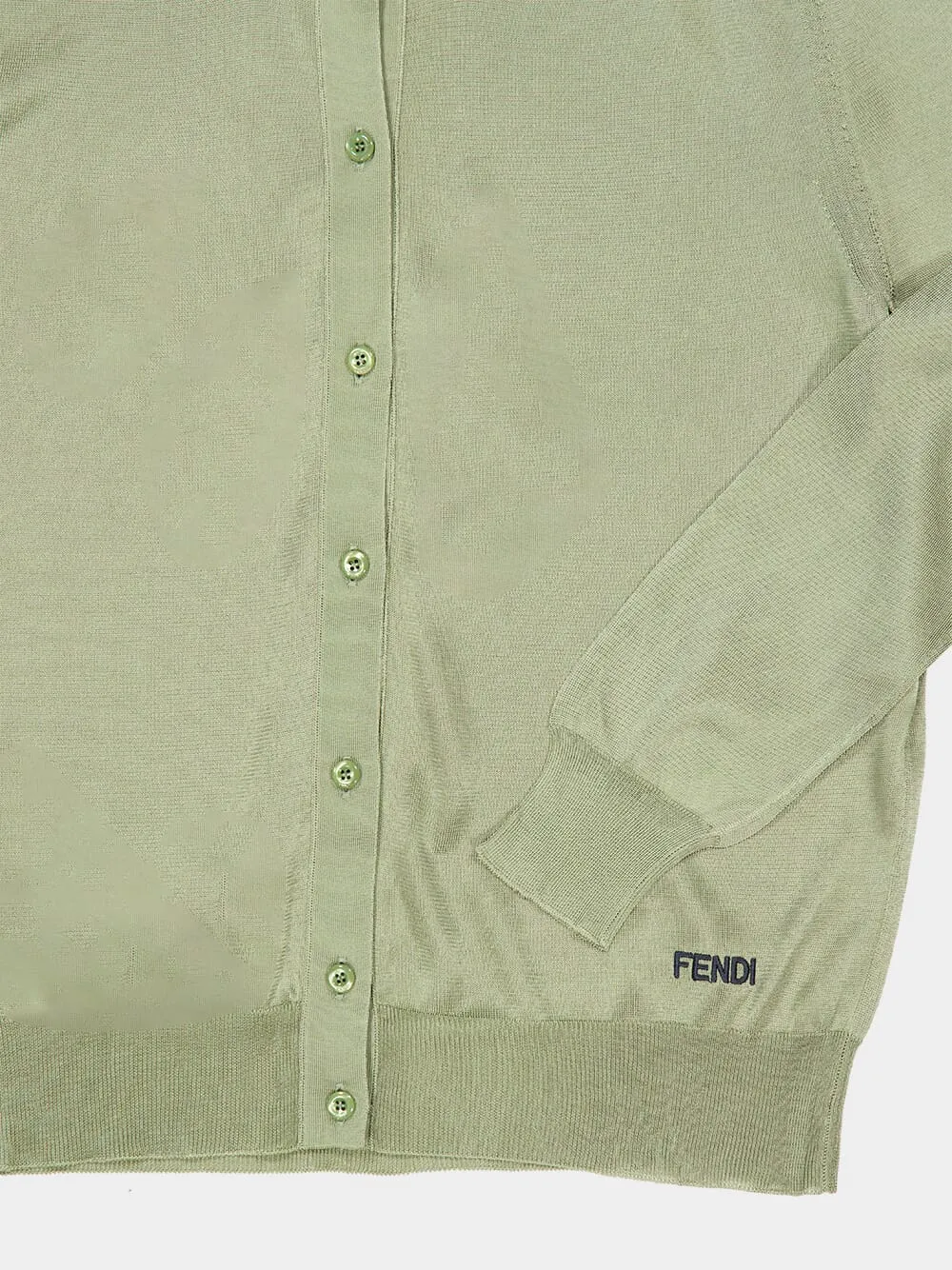 Light Green Viscose Knit Cardigan sold by Fashion Clinic product image thumbnail 4