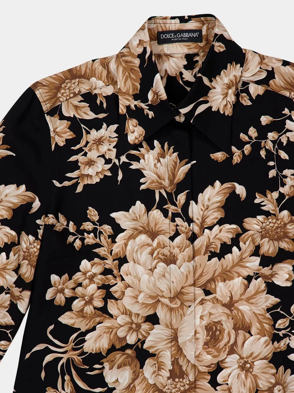 Rose-Print Charmeuse Silk Shirt sold by Fashion Clinic product image thumbnail 3