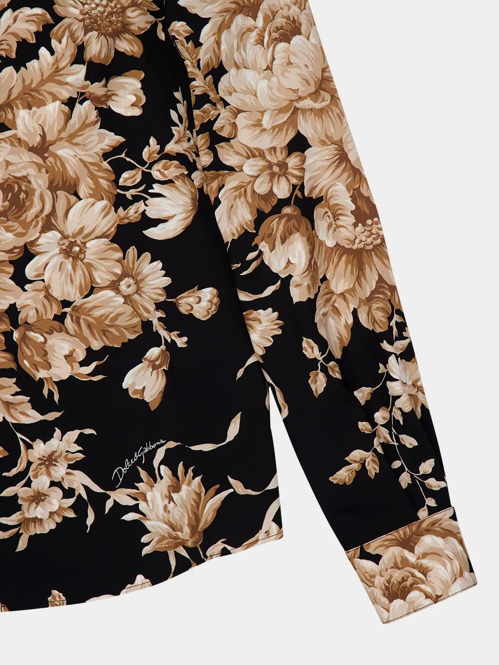 Rose-Print Charmeuse Silk Shirt sold by Fashion Clinic product image thumbnail 4