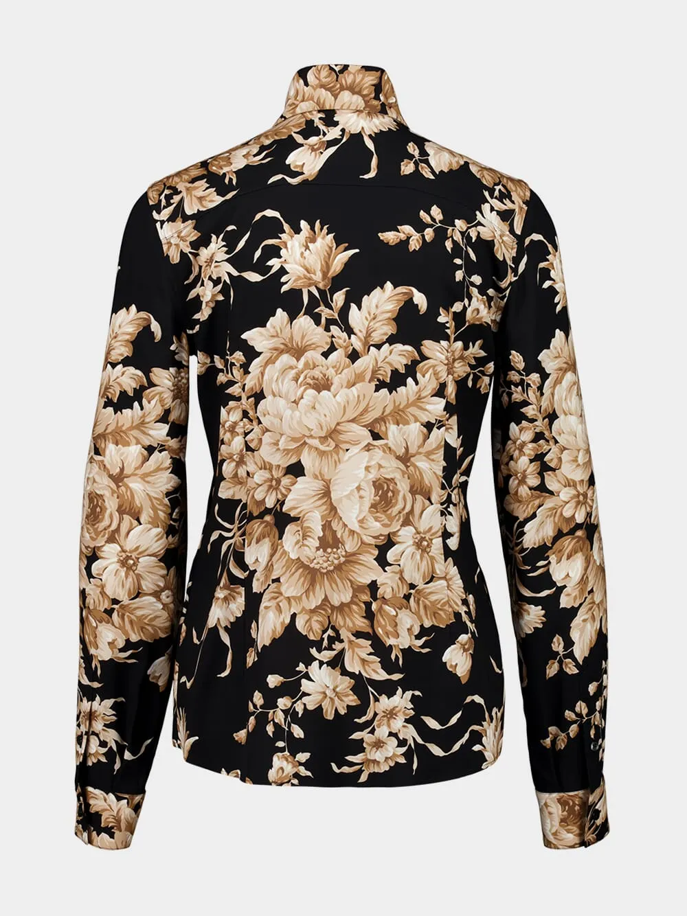 Rose-Print Charmeuse Silk Shirt sold by Fashion Clinic product image thumbnail 2