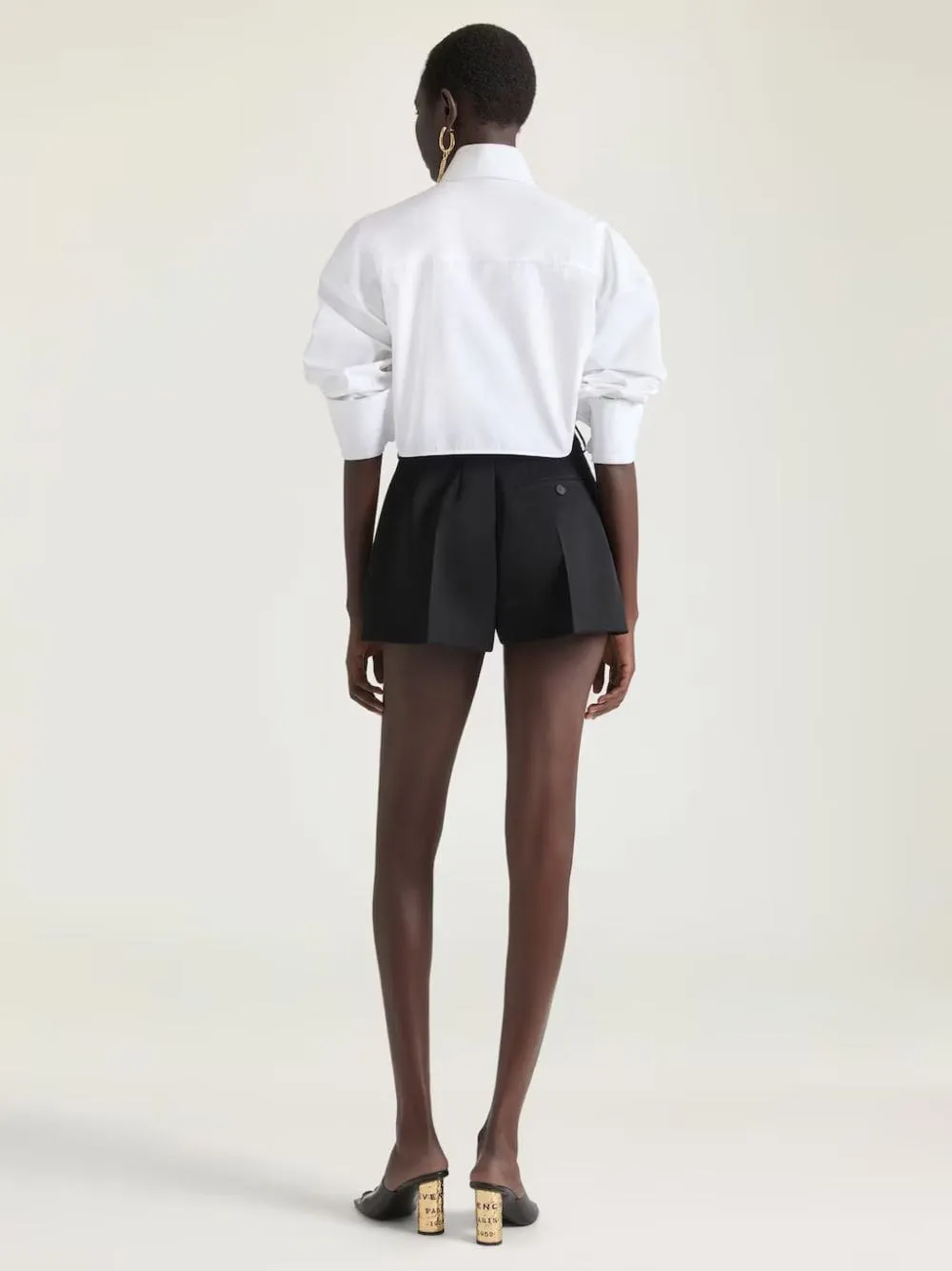 White Asymmetric Cotton Poplin Shirt sold by Fashion Clinic product image thumbnail 5