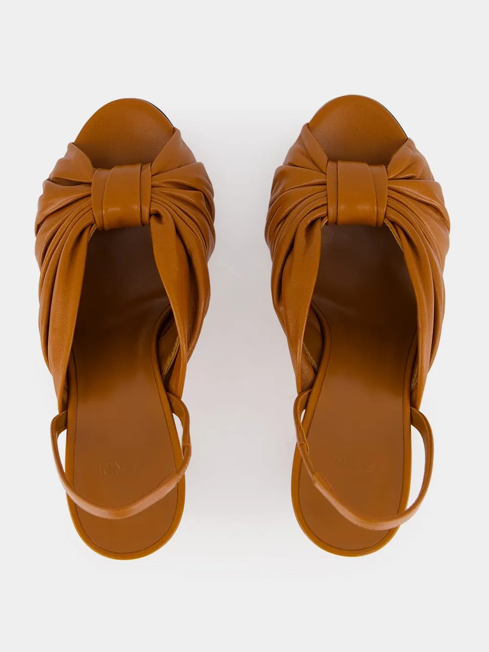 Tan Arco Nappa Slingback Heels sold by Fashion Clinic product image thumbnail 4