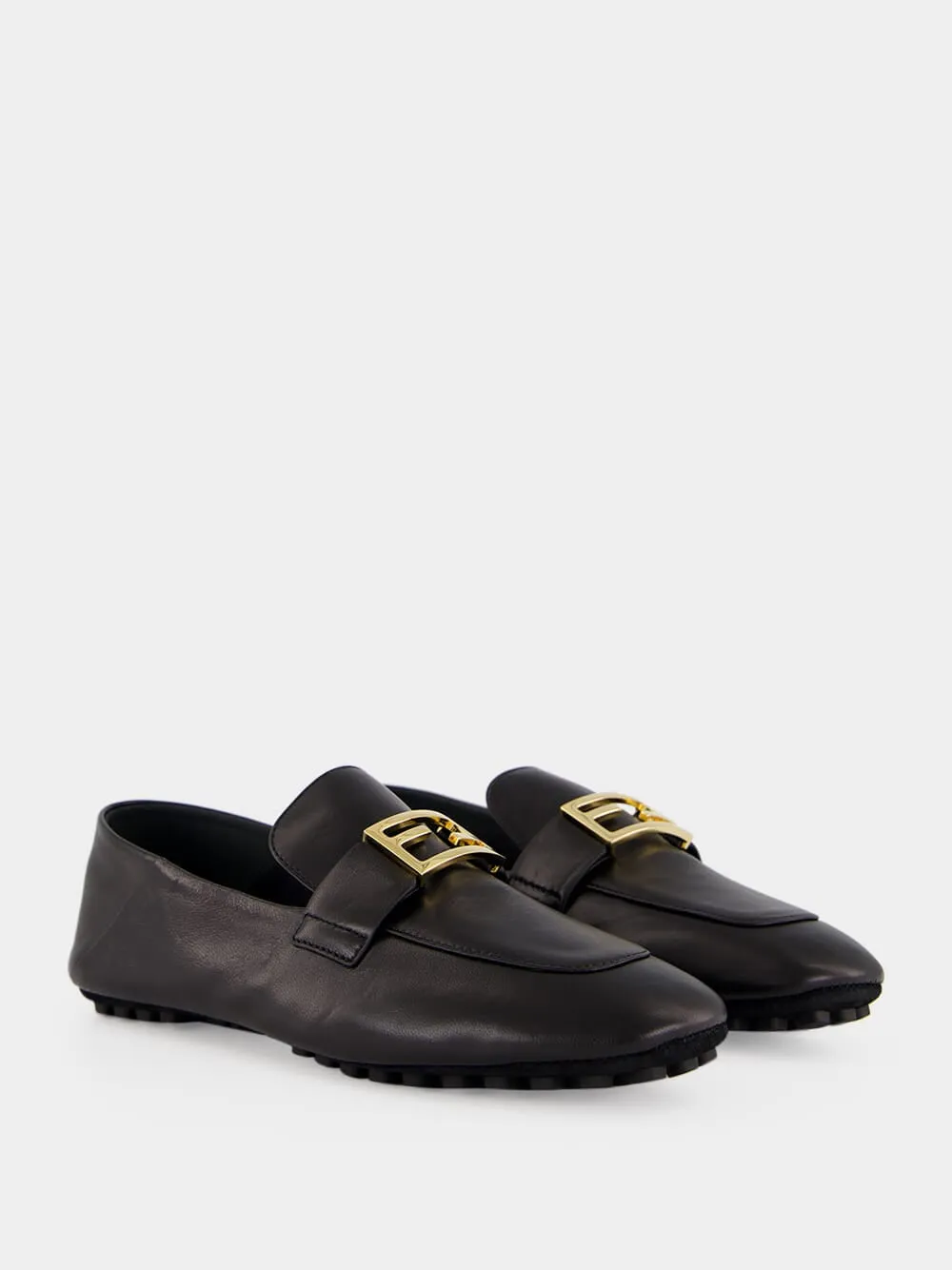 Black Baguette Leather Loafers sold by Fashion Clinic product image thumbnail 3