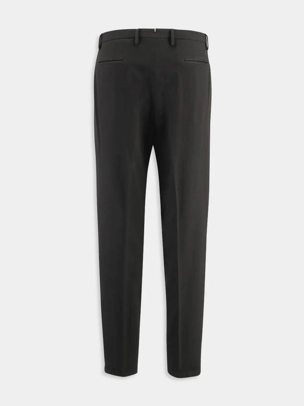 Dark Grey Virgin Wool 2-Pleat Trousers sold by Fashion Clinic product image thumbnail 2