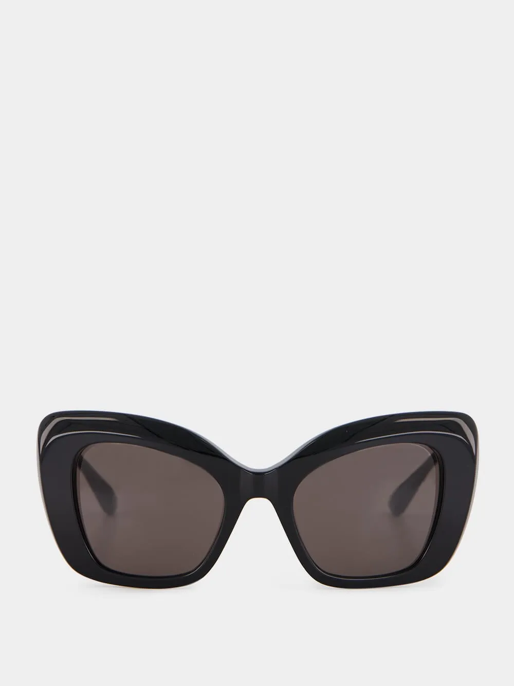 Black Diva Butterfly Acetate Sunglasses sold by Fashion Clinic product image thumbnail 2